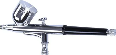 Productafbeelding van Famanu Airbrush-set met 6 naalden - 6 spuitmonden - inclusief adapter, slangen en een kleine sleutel