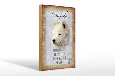 Produktbild von Holzschild Spruch 20x30cm Samojede Hund Schild