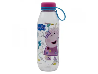 Produktbild von Plastikflasche mit Silikonschlaufe PEPPA PIG, 650ml, 14838