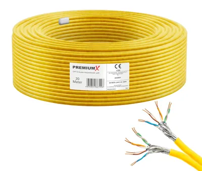 Produktbild von PremiumX 20m CAT 7A Netzwerkkabel Duplex LAN Kabel Ethernet Datenkabel