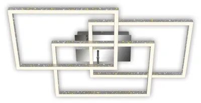 Productafbeelding van Briloner LED-plafondlamp Frame, 80 cm, aluminium chroom, met glanseffect