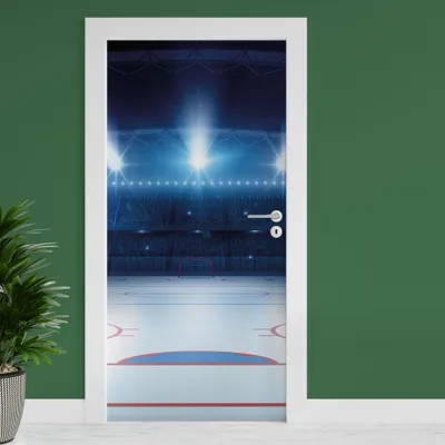 Produktbild von Türfolie "Eishockeystadion" 90x200cm Türposter Aufkleber Folie Tapete TF03-02