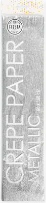 Obrázok produktu pre Globos Metalický krepový papier Silber, 50x150 cm