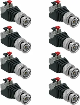 Produktbild von 8X BNC Adapter Stecker > 2-Pin Terminal Block Druck Klemmen BNC Kabel Verbinder