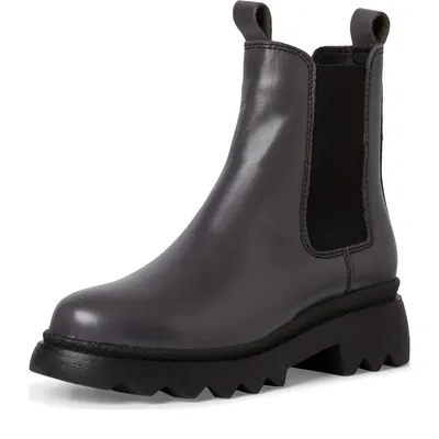 Produktbild von Tamaris Damen Stiefelette Leder Chelsea Boot derbe gezackte Sohle 1-25802-41, Größe:38 EU, Farbe:Grau