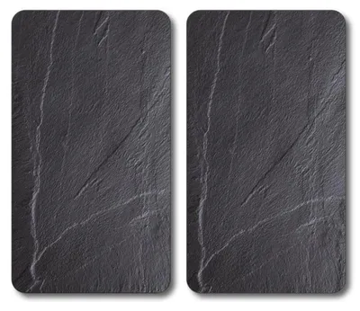 Productafbeelding van Beschermplaten van glas voor fornuis, STONE SLATE, 2 stuks, Kesper