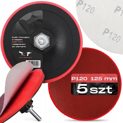 Produktbild von TRCR Schleifscheiben-Set 125mm P120 mit Klettadapter