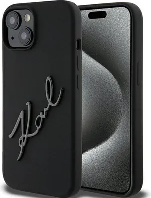 Immagine prodotto di Karl Lagerfeld Klhcp15Ssksbmck Iphone 15 / 14 / 13 6.1 Czarny/Nero Custodia rigida in silicone Karl Script