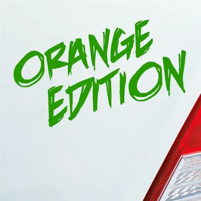 Produktbild von Auto Aufkleber Orange Edition Auto Car Tuning Motorrad 15x7 cm Hellgrün Sticker Heckscheibenaufkleber
