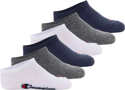 Produktbild von Champion Kinder Socken, 6er Pack - Sneaker Socken, Logo, einfarbig Blau/Weiß/Grau 27-30