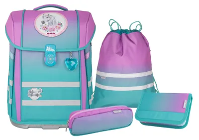 Produktbild von McNeill Schulranzen Ergo Perfecto Schoolbag Set 5-teilig Gradient Blueberry türkis