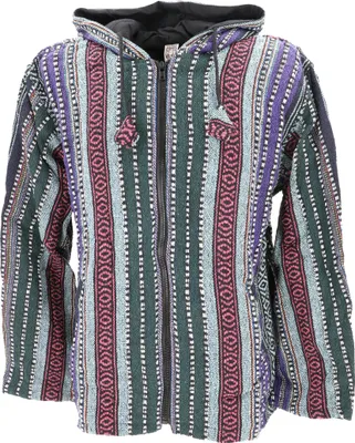 Produktbild von Goa Jacke, Ethno Kapuzen Jacke - Lila, Herren, Violett, Baumwolle, Größe: S