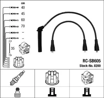 Produktbild von NGK Zündkabelsatz für Saab 9-3 900 9000