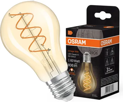 Immagine prodotto di OSRAM HOMELIGHTING 4058075836648 LED (monochrome) EEC F (A - G) E-27 Pear shape 8 W = 60 W Warm white (Ø x L) 60 mm x 110 mm 1 pc(s)