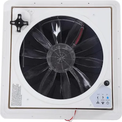 Obrázek produktu pro Ventilátor pro obytné automobily Ventilátor pro střešní výfuk RV Reverzibilní výfukový ventilátor s funkcí dešťového senzoru Dálkové ovládání 4 Ovládací modul Karavan