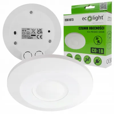 Obrázek produktu pro Senzor pohybu, nástěnný, CO-1C, LED, 1000W, 360°, IP20, bílý