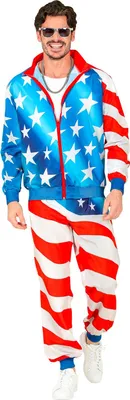 Immagine prodotto di Tuta da festa "U.S.A." per adulti Taglia: XXL