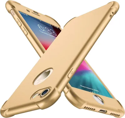 Produktbild von Goldene Hülle Für Iphone 7/8 4.7' 2Xgehärtetes Glas