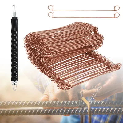 Obrázek produktu pro Vrtací zařízení Vázací drát do betonu 1,0 x 100 mm (1000 ks) měděný drát s kleštěmi Vázací drát do vrtačky, vrtací drát včetně vrtacího zařízení