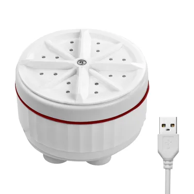Zdjęcie produktu dla Przenośna mini-pralka z funkcją ultradźwiękową, zasilana przez USB i wyposażona w przyssawki, idealna do użytku w domu, w podróży i podczas wyjazdów służbowych