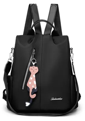 Image de INF Sac à dos élégant de mode coréenne pour femmes Le noir