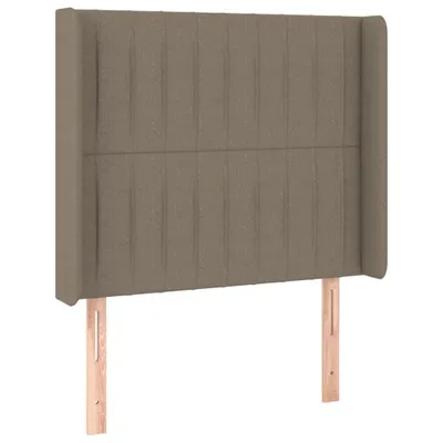 Produktbild von vidaXL Kopfteil mit Ohren Taupe 93x16x118/128 cm Stoff