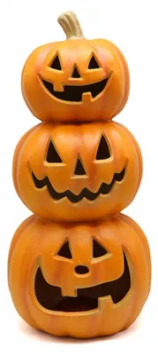 Produktbild von Großer Halloween Kürbis Turm mit LED Licht 50cm