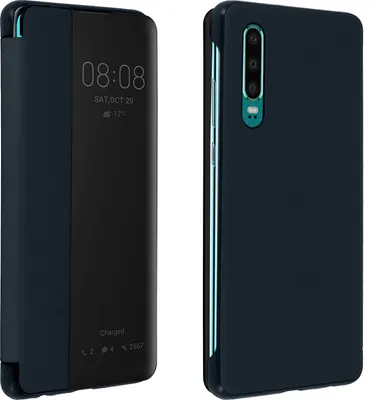Zdjęcie produktu dla Klapka z okienkiem Smart View do Huawei P30 - ciemnoniebieska