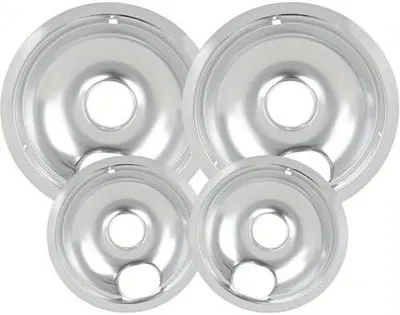 Produktbild von Verchromte Tropfschalen aus Eisen für Gasbrenner, hitzebeständig und leicht zu reinigen, 15,2 cm