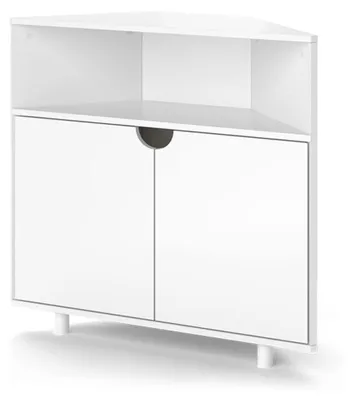 Produktbild von Eckschrank Inaro, Weiß, 79 x 76 cm mit 3 Fächern