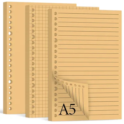 Produktbild von Nachfüllpapier A5, 180 Blatt, blanco, 20 Lochung, für Notizbuch und Planer