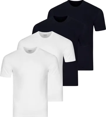 Produktbild von RAGMAN 4er Pack Basic Unterhemd / Shirt Kurzarm Bequem und atmungsaktiv, Vielseitiges Basic, Optimale Passform