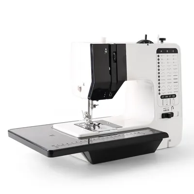 Image de 12 points Machine à coudre Mini Machine à coudre électrique double fil avec table d'extension EU
