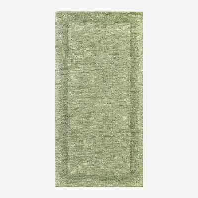Zdjęcie produktu dla Dywan welurowy antypoślizgowy DUBLINO 55X280 cm ZIELONY | GalleriaFarah1970