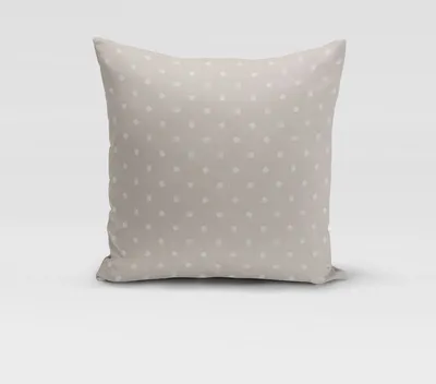 Produktbild von SCHÖNER LEBEN. Kissenhülle Full Stop Punkte stein grau weiß Größe 80x80cm (HxB) 80x80cm (HxB) Größe