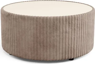 Produktbild von Gepolsterter runder Couchtisch WINDSOR 2 - beige