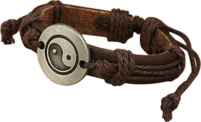 Produktbild von Uni Acht Diagramm Kunstleder Seil Geflecht Charm Infinity Mehrschichtiges Armband für Party-Dunkelbraun