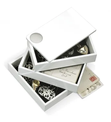 Image de UMBRA SPINDLE STORAGE BOX boîte à bijoux boîte blanche 308712-660