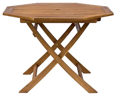 Immagine prodotto di Tavolo Ottagonale Pieghevole da Giardino Ø110x70 cm in Legno di Acacia Morel