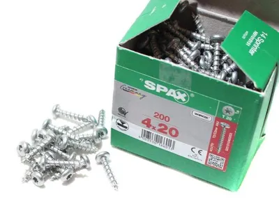 Immagine prodotto di SPAX® 0201010400203 SPAX® Universalschrauben T20 Halbrundkopf WIROX 0201010400203 4 mm x 20 mm, 200 St.