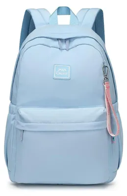 Image de Sac à dos pour adolescents, léger, imperméable, grande capacité, couleur bleue