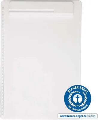 Produktbild von MAUL Klemmbrett MAULgo Recycling A4 Hochformat PS-Kunststoff weiß