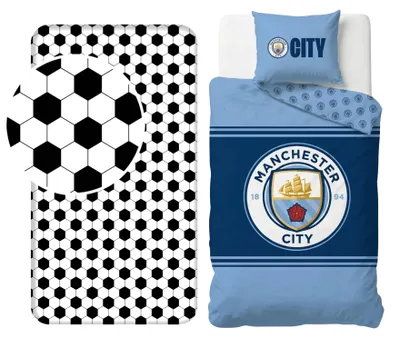 Produktbild von Manchester City Schlafzimmer-Set; Bettbezug und Bettlaken