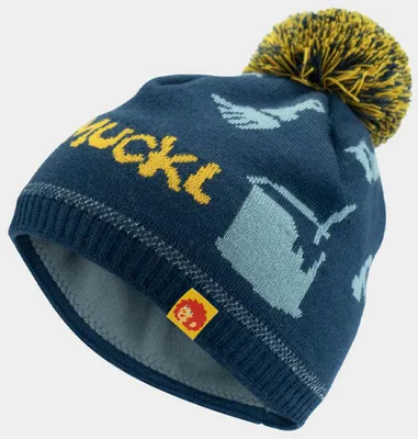 Bavarian Caps Kinder Strickmütze mit Pumuckl-Motiv & Bommel in blau