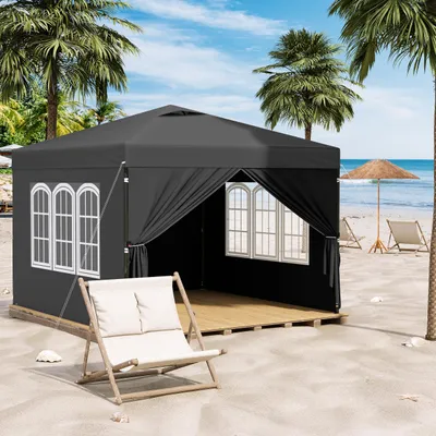 Produktbild von Devoko Pop-Up Pavillon 3x3m faltbar wasserdicht Partyzelt Garten
