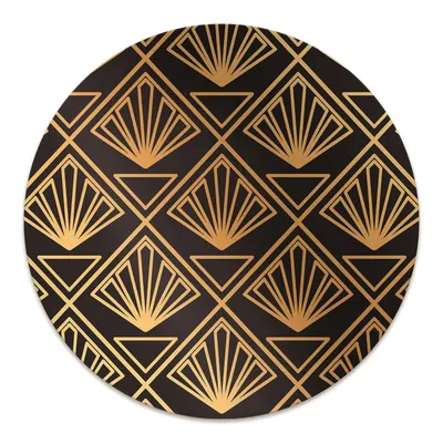 Produktbild von Rundmatte - Stuhlunterlage Bürostuhlunterlage - Rund Ø 100 cm - Bodenmatte - Fußmatte - Art Deco-Stil