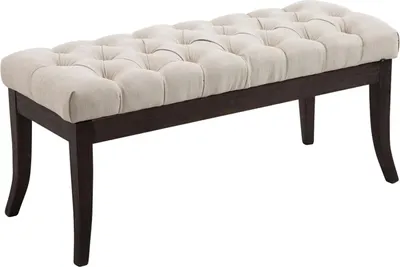 Produktbild von CLP Sitzbank Ramses Stoff antik-dunkel mit hochwertiger Polsterung creme Größe 100 cm