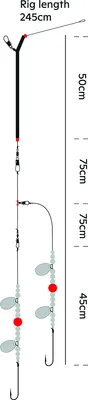 Produktbild von Kinetic Sabiki Sea Boom #2/0 Candy Floss Plattfisch Scholle Flunder Vorfach Rig system
