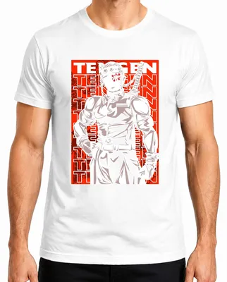 Zdjęcie produktu dla Tengen Uzui Anime Demon Hunter Cosplay Gift Japan Y2K Streetwear Koszulka męska, Biały, XL