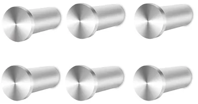 Produktbild von Set aus 6 Wandhaken aus Edelstahl mit 15 kg Tragkraft